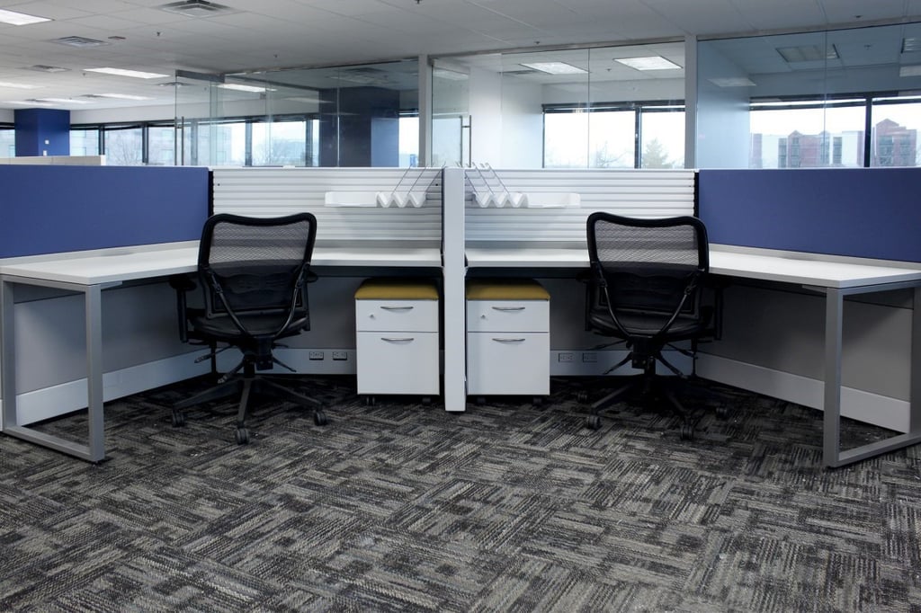 Workstations at the Travel Company offices Workstations at the Travel Company offices